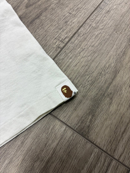 M - Bape White Cavalry Logo T-Shirt