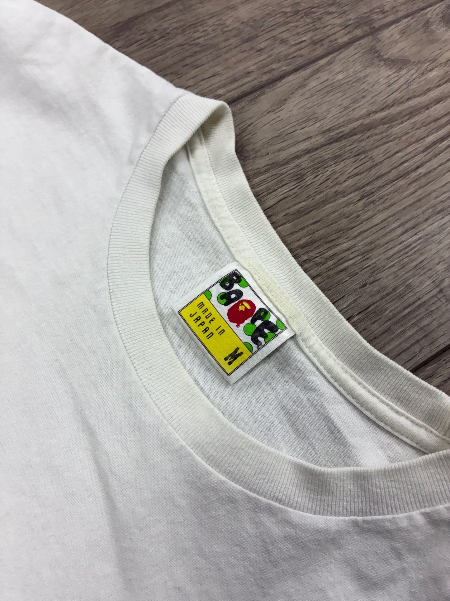 M - Bape White Cavalry Logo T-Shirt