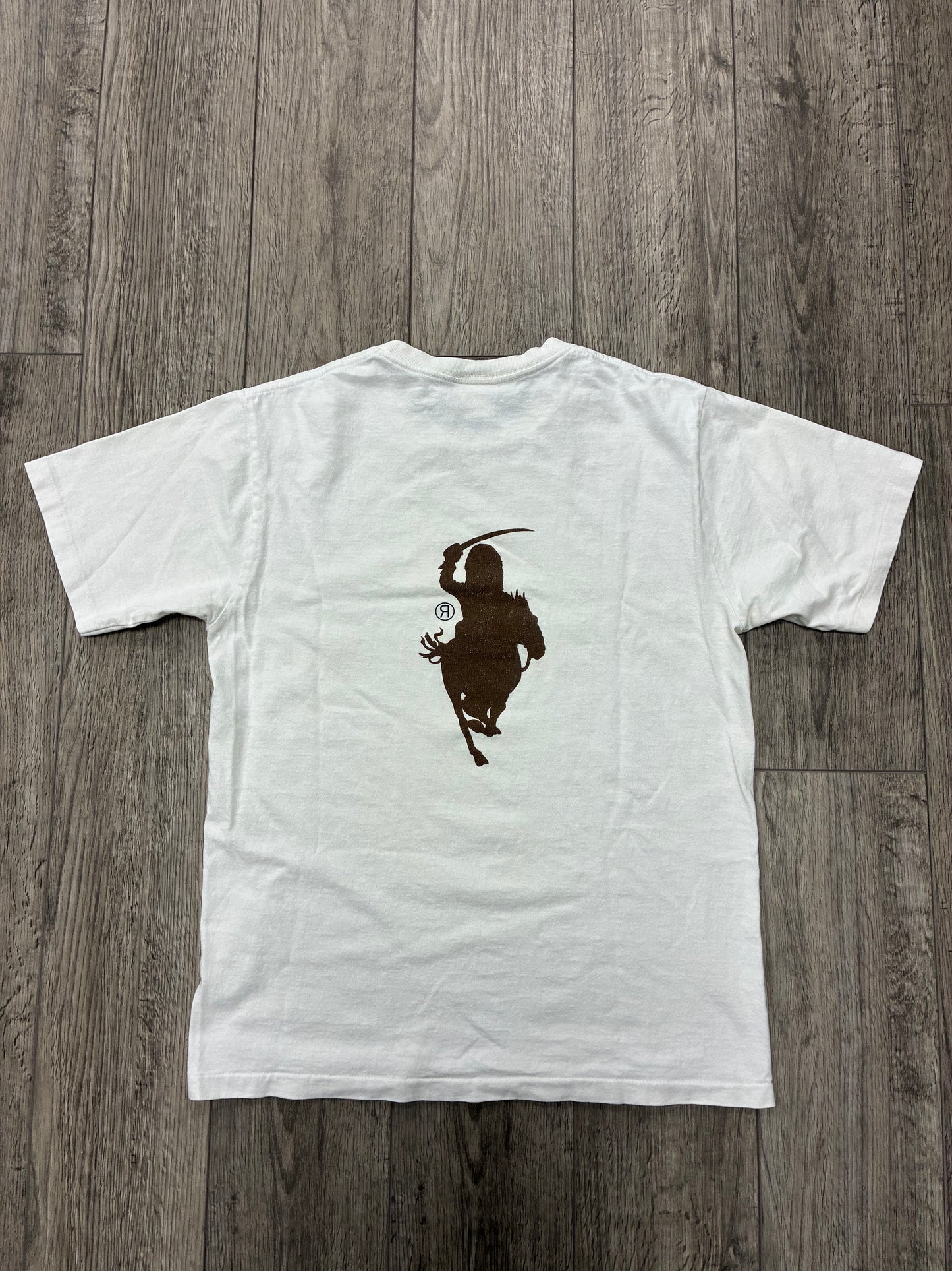 M - Bape White Cavalry Logo T-Shirt