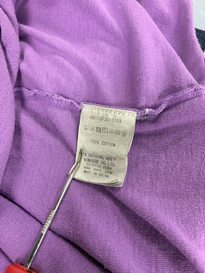 L - Bape Purple Logo Gradation T-Shirt