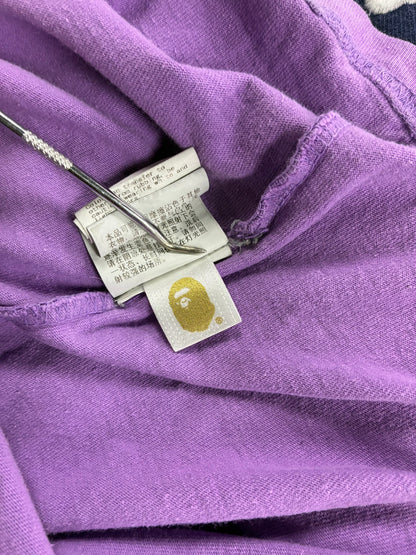L - Bape Purple Logo Gradation T-Shirt