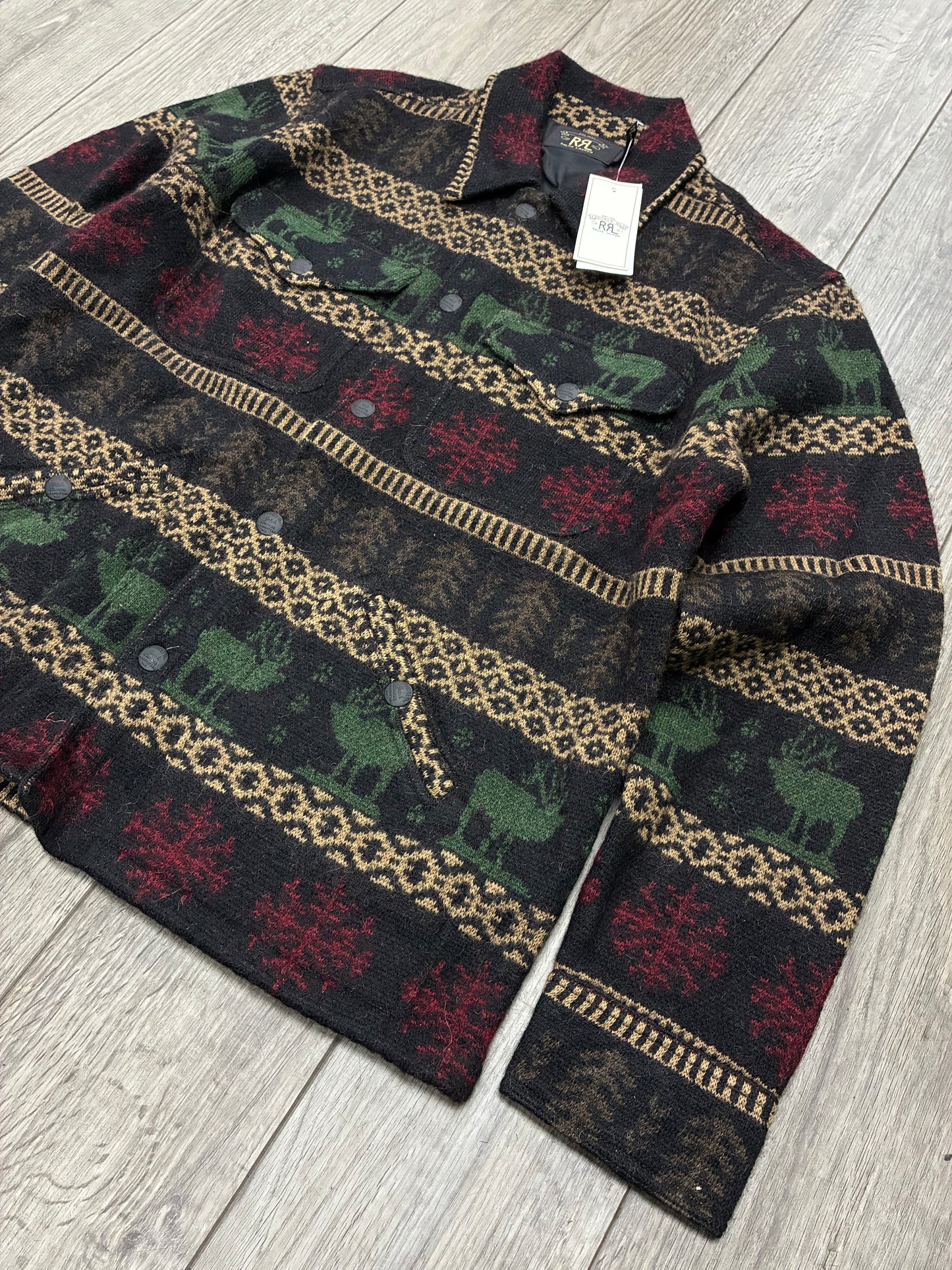 M/XL - RRL Fair Isle Alpaca and Wool-Blend Jacquard Overshirt