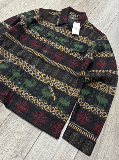M/XL - RRL Fair Isle Alpaca and Wool-Blend Jacquard Overshirt
