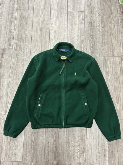 S - Vintage Polo Ralph Lauren Green Polartec Fleece Zip Up