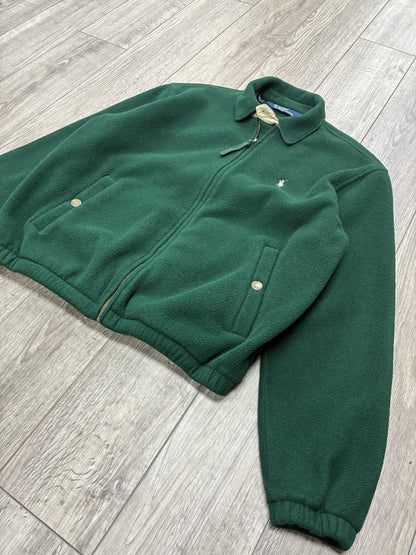 S - Vintage Polo Ralph Lauren Green Polartec Fleece Zip Up