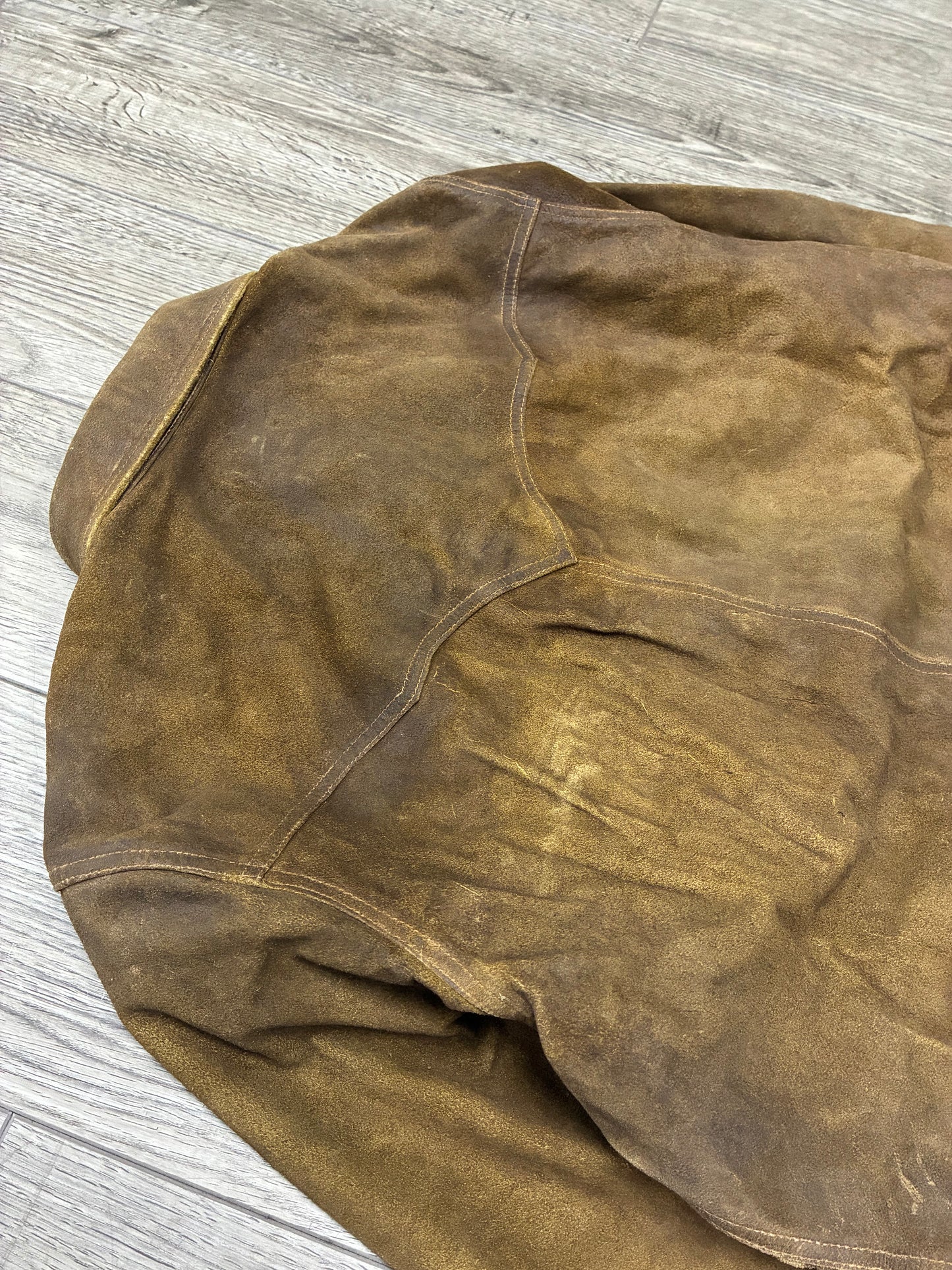 M-Double RL RRL Rough Out Suede Western Black Pearl Shirt