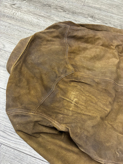 M-Double RL RRL Rough Out Suede Western Black Pearl Shirt