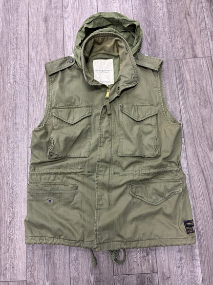 L - Denim & Supply Ralph Lauren USA Flag Olive Green Cargo Vest