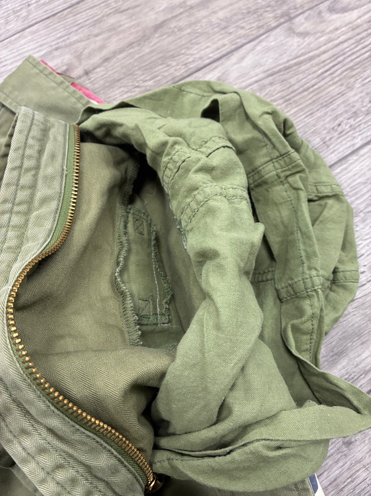 L - Denim & Supply Ralph Lauren USA Flag Olive Green Cargo Vest