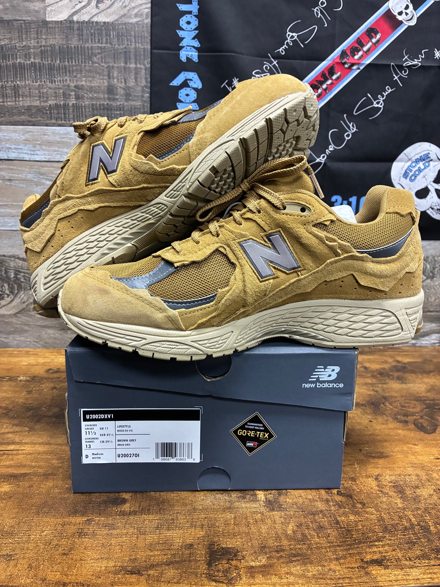 11.5-New Balance 2002R Gore-Tex Protection Pack Stucco