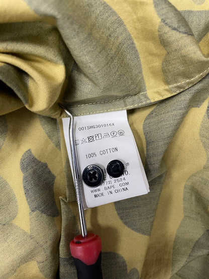 L - Bape 1st Camo Button Down Short Sleeve Shirt