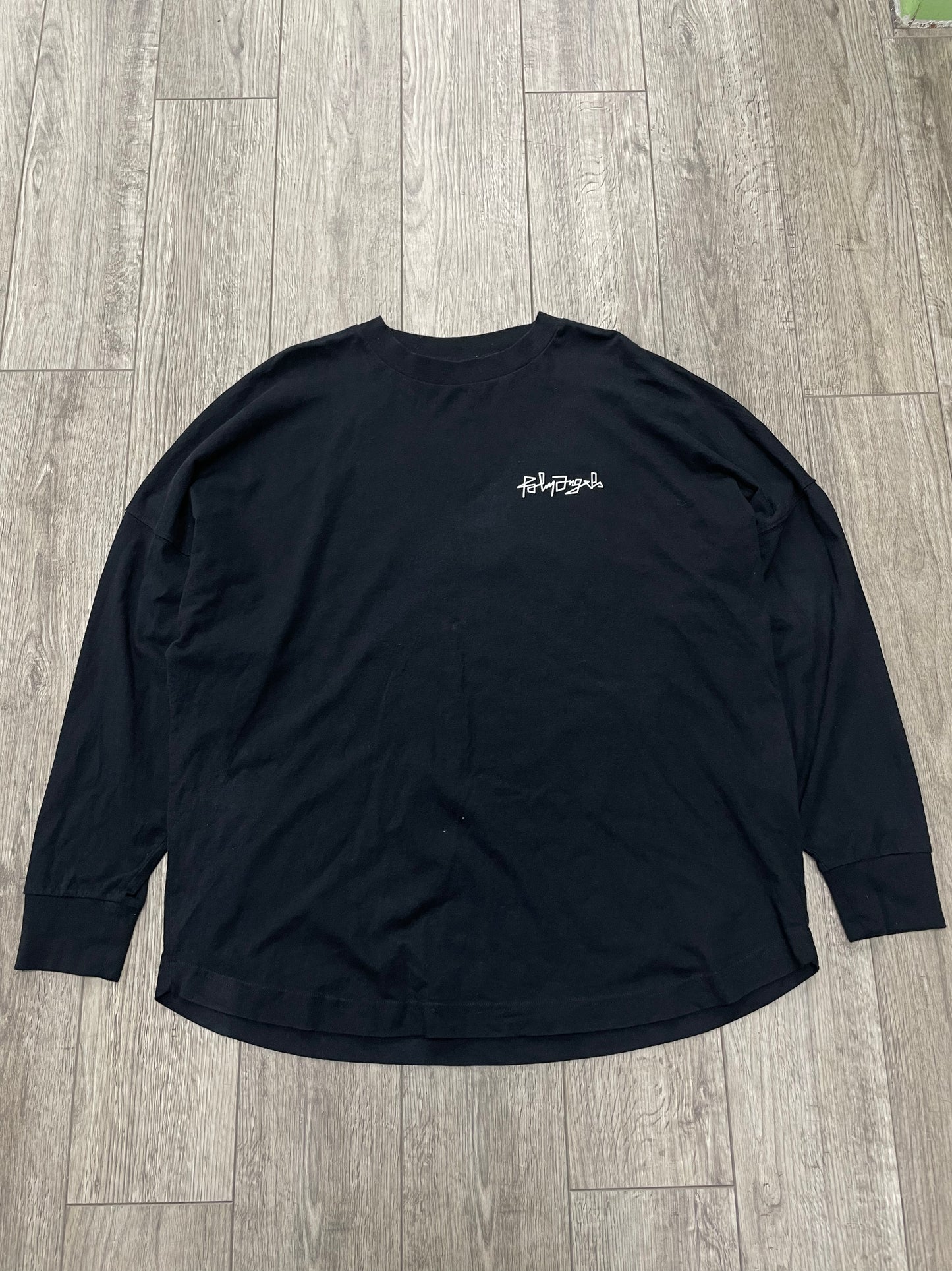 XL - Palm Angels Desert Skull Black Long-Sleeve Shirt