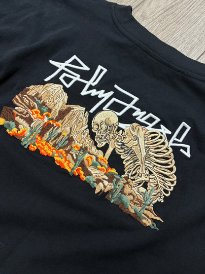 XL - Palm Angels Desert Skull Black Long-Sleeve Shirt