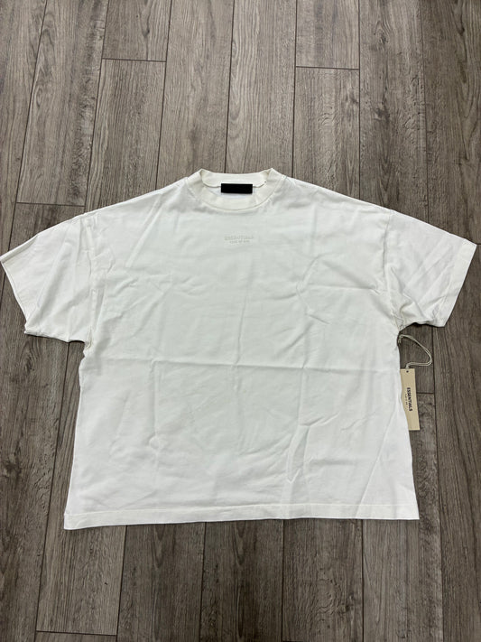 S - Fear Of God Essentials Cream/Beige Oversized Logo Shirt