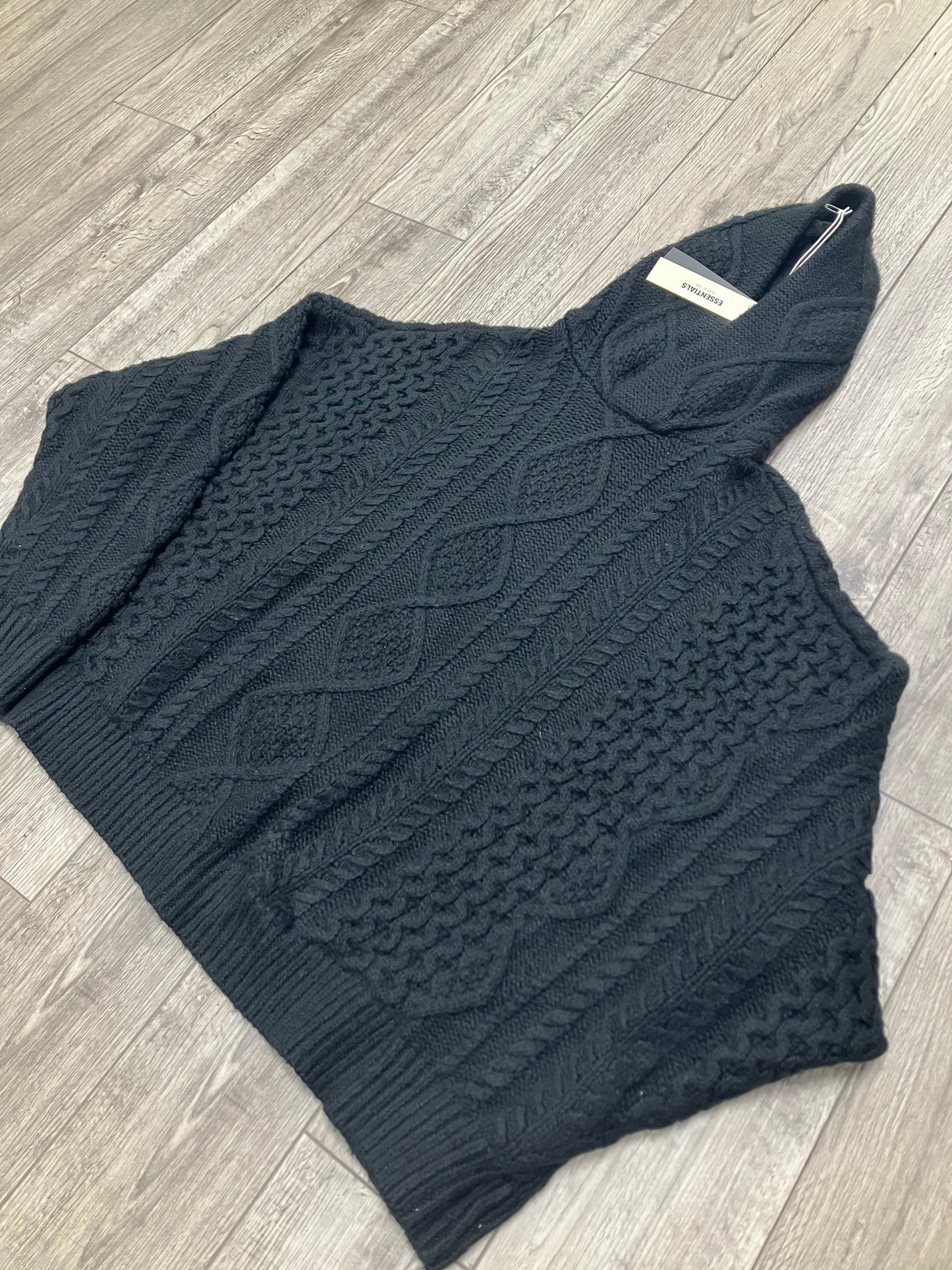XL-Fear Of God Essentials Cable Knit Hoodie