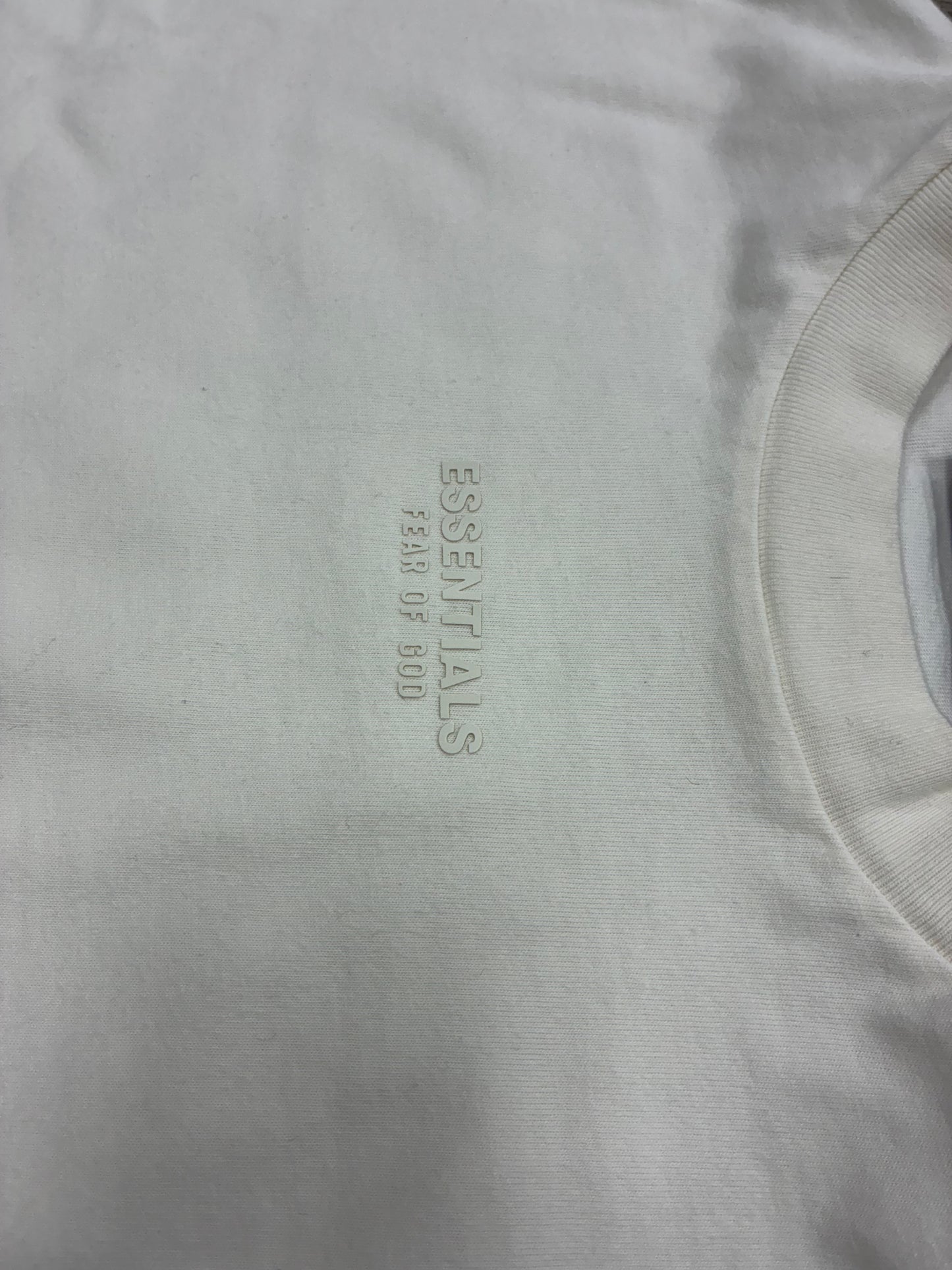 S - Fear Of God Essentials Cream/Beige Oversized Logo Shirt
