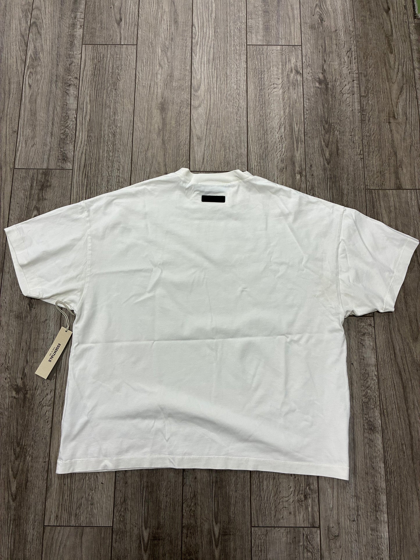 S - Fear Of God Essentials Cream/Beige Oversized Logo Shirt