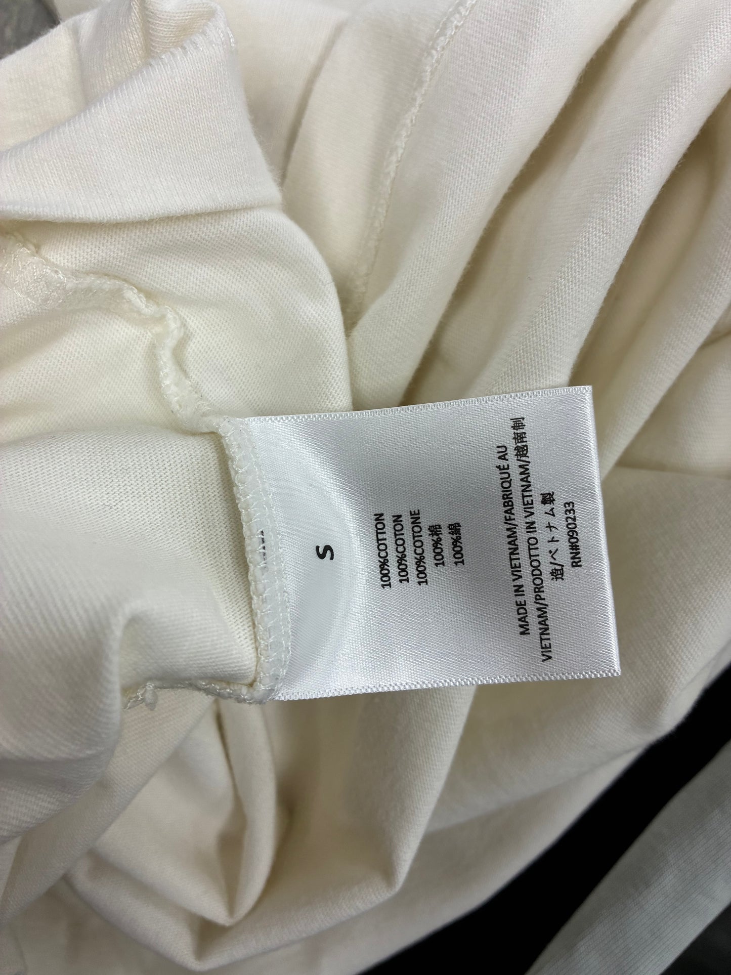 S - Fear Of God Essentials Cream/Beige Oversized Logo Shirt