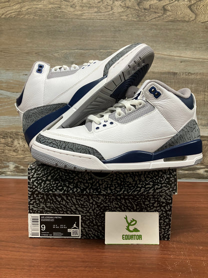 Jordan 3 Retro Midnight Navy Size 9