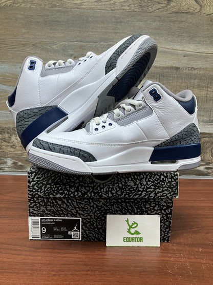 Jordan 3 Retro Midnight Navy Size 9