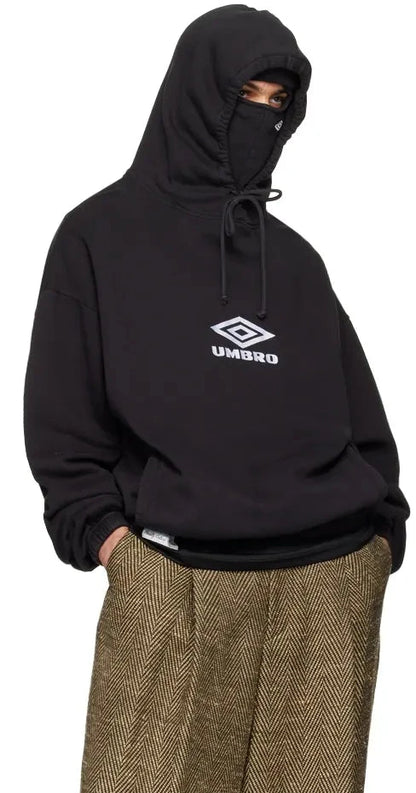 Umbro x Slamjam Logo Mask Hoodie Black XL
