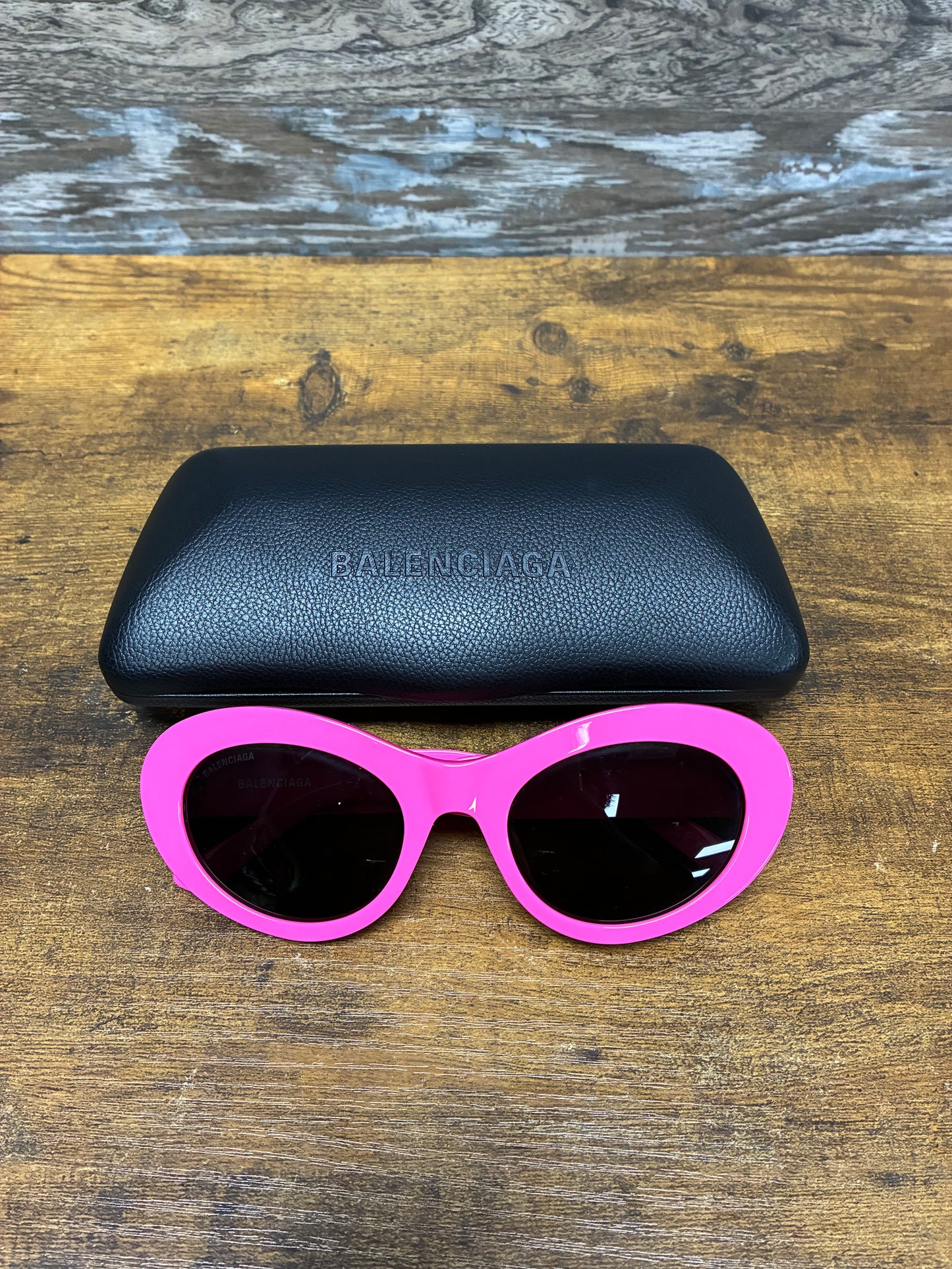 Balenciaga Pink Round-Frame Recycled Acetate Sunglasses