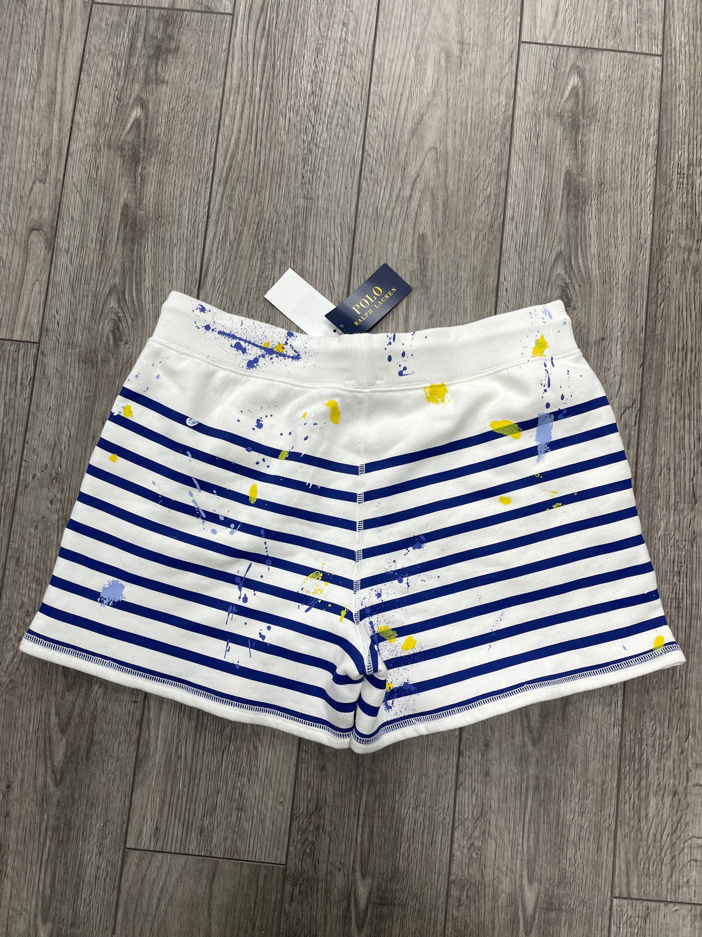 M-Polo Ralph Lauren Striped Paint-Splatter Shorts
