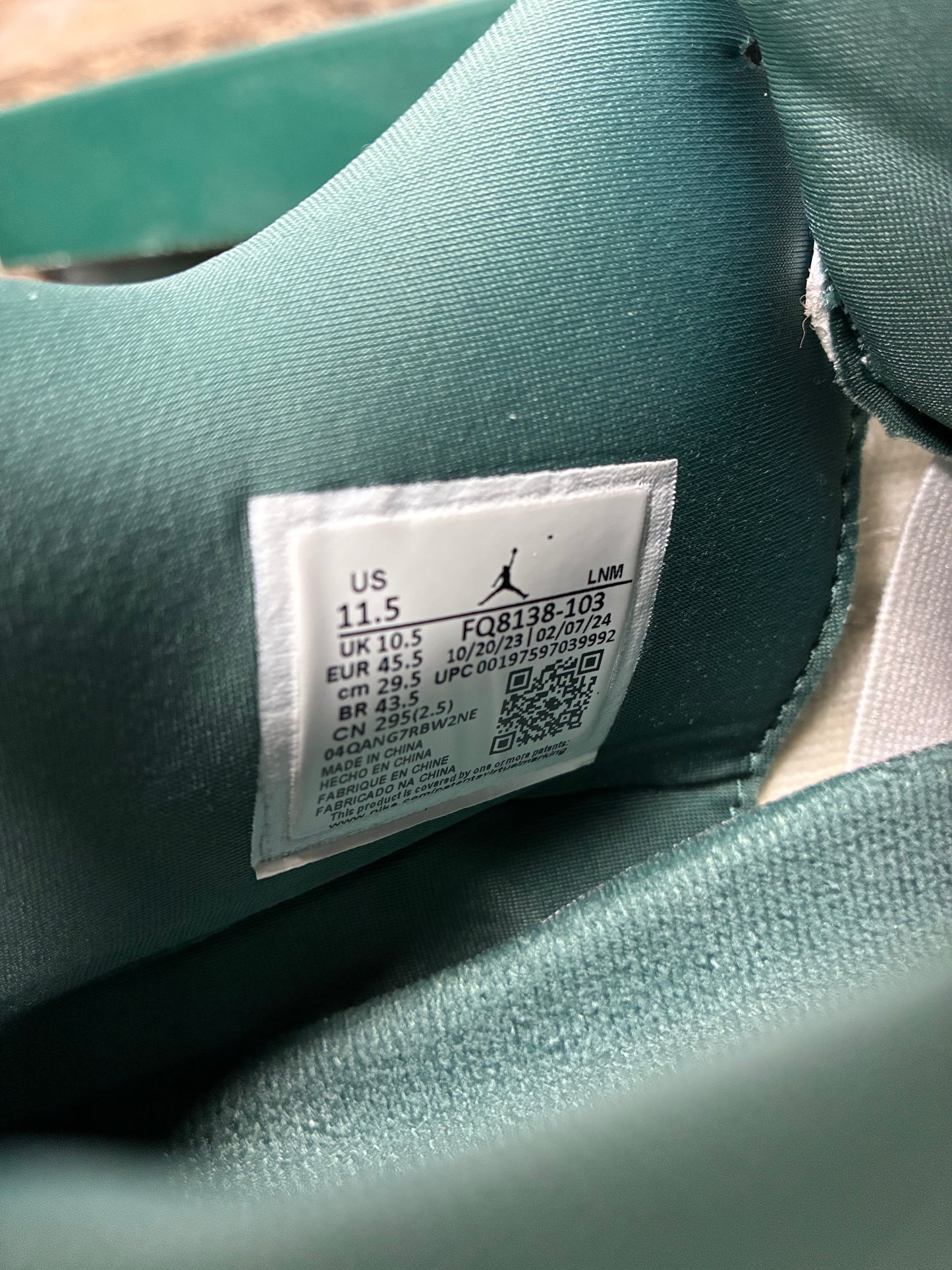 11.5 - Air Jordan 4 Retro Oxidized Green
