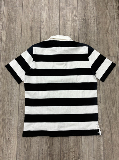 S - Vintage Polo Ralph Lauren Striped Surfer Graphic Polo Shirt