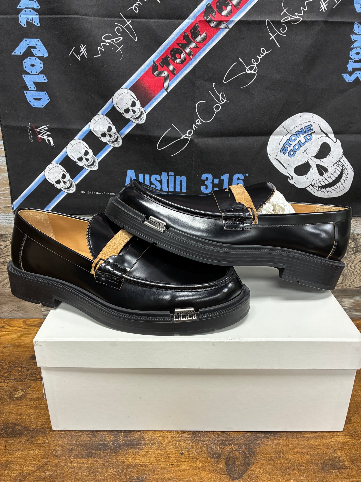43/10 - Maison Margiela Black Décortiqué Loafers