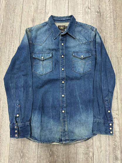 M - Double RL RRL Buffalo Denim Western Button Up Shirt