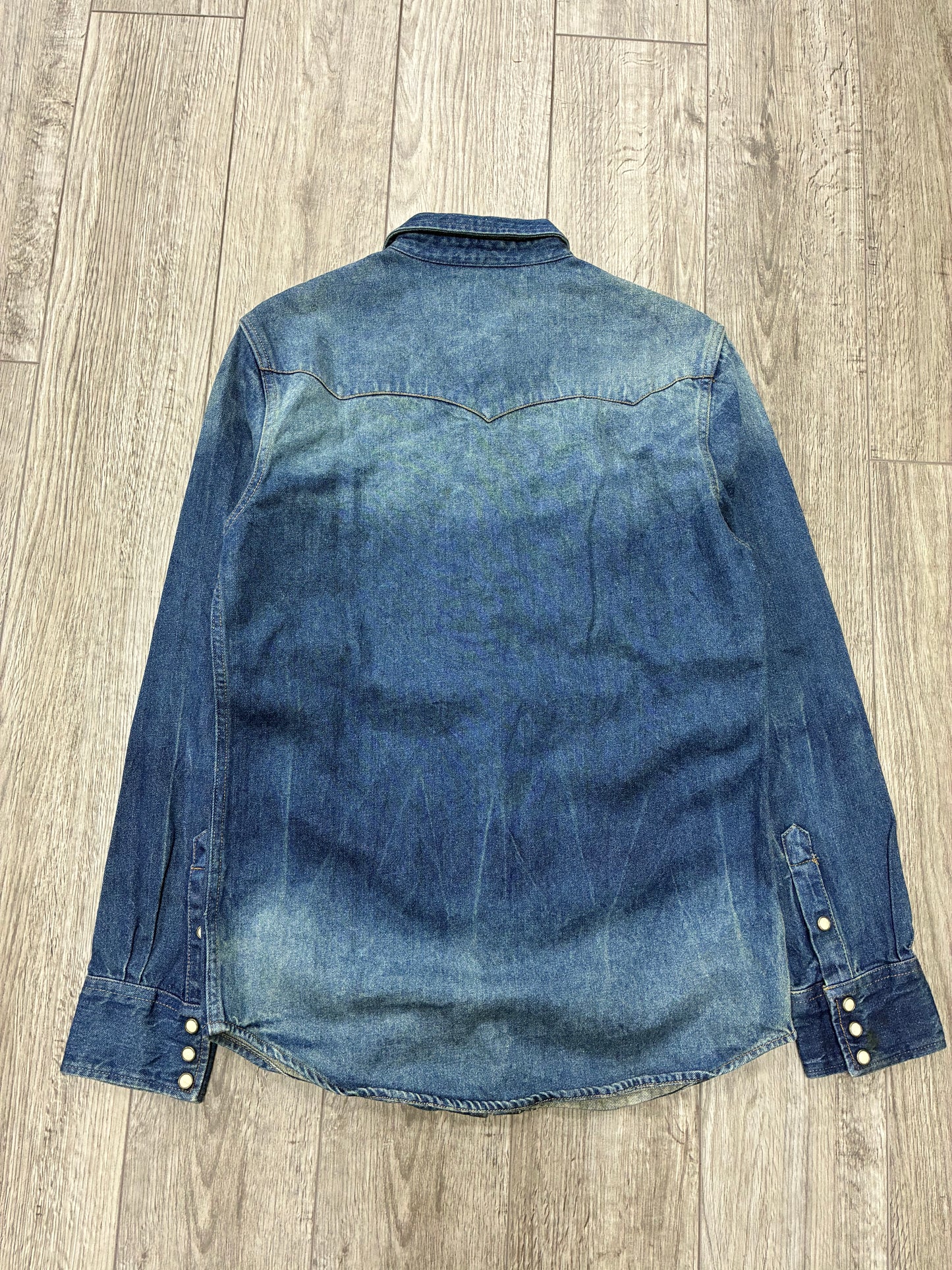 M - Double RL RRL Buffalo Denim Western Button Up Shirt