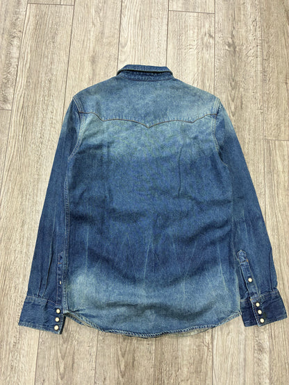 M - Double RL RRL Buffalo Denim Western Button Up Shirt