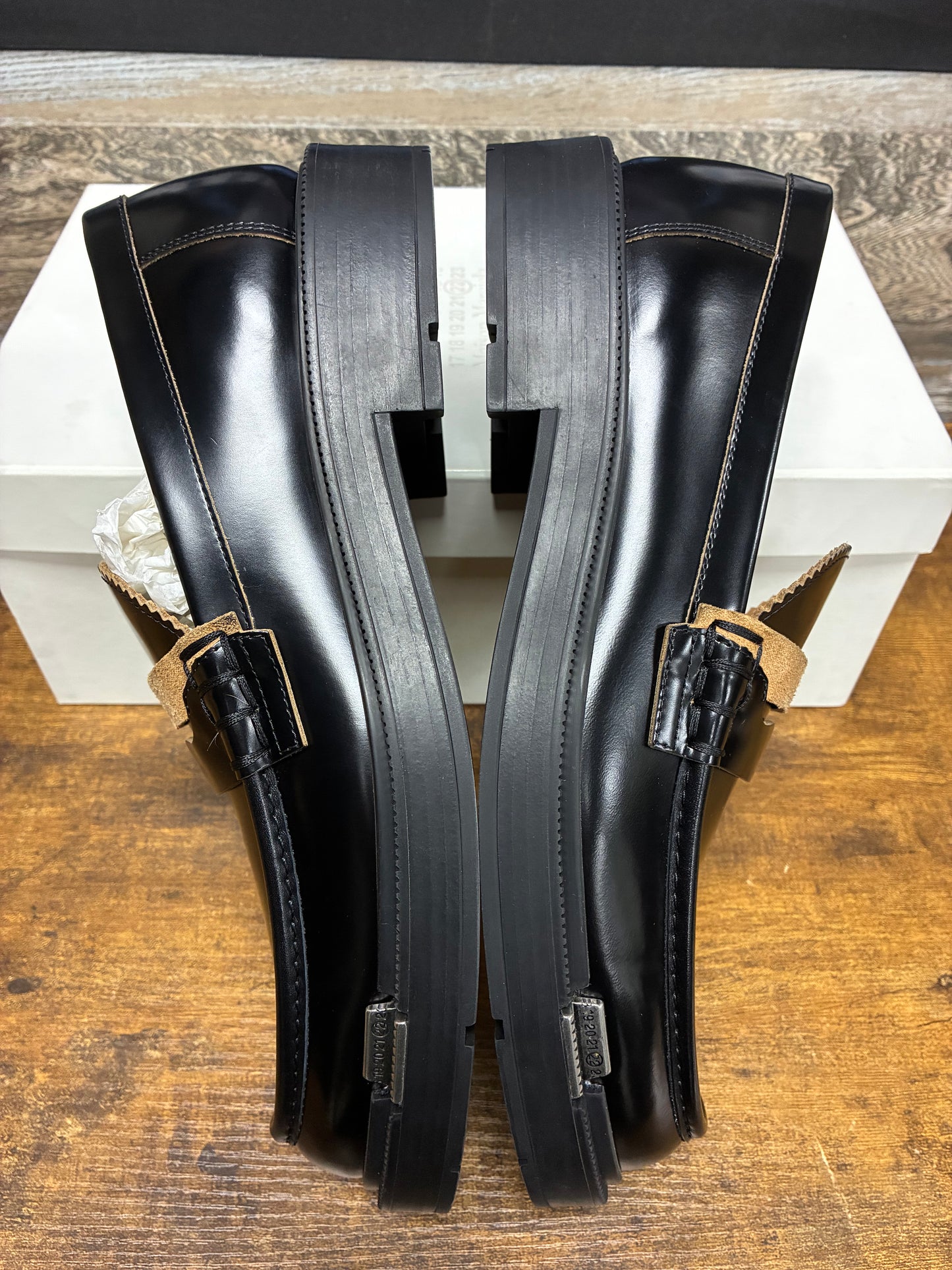 43/10 - Maison Margiela Black Décortiqué Loafers