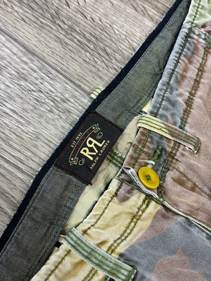 32 - Double RL RRL USA Flag Patch Camo Pants