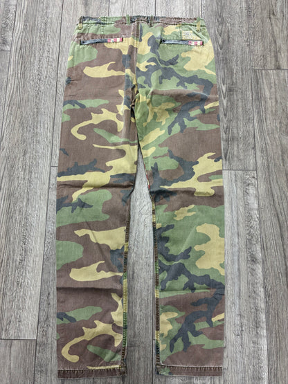 32 - Double RL RRL USA Flag Patch Camo Pants