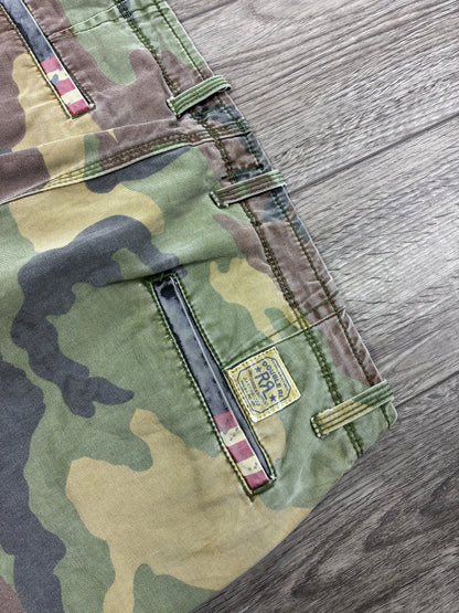 32 - Double RL RRL USA Flag Patch Camo Pants