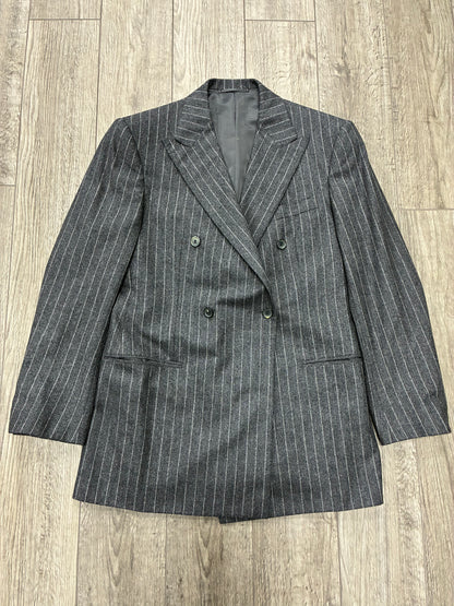 41R - Raf Simons Double-Breasted Wool-Blend Pinstripe Blazer
