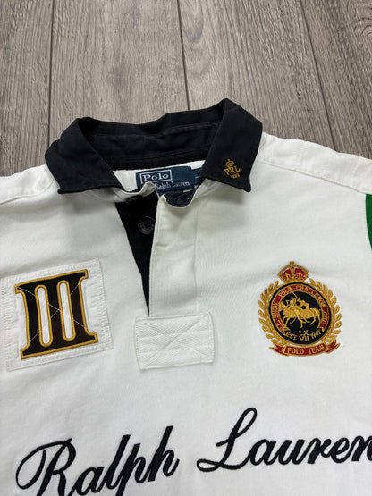 L - Polo Ralph Lauren Snow Polo Challenge Cup Rugby Long sleeve Shirt