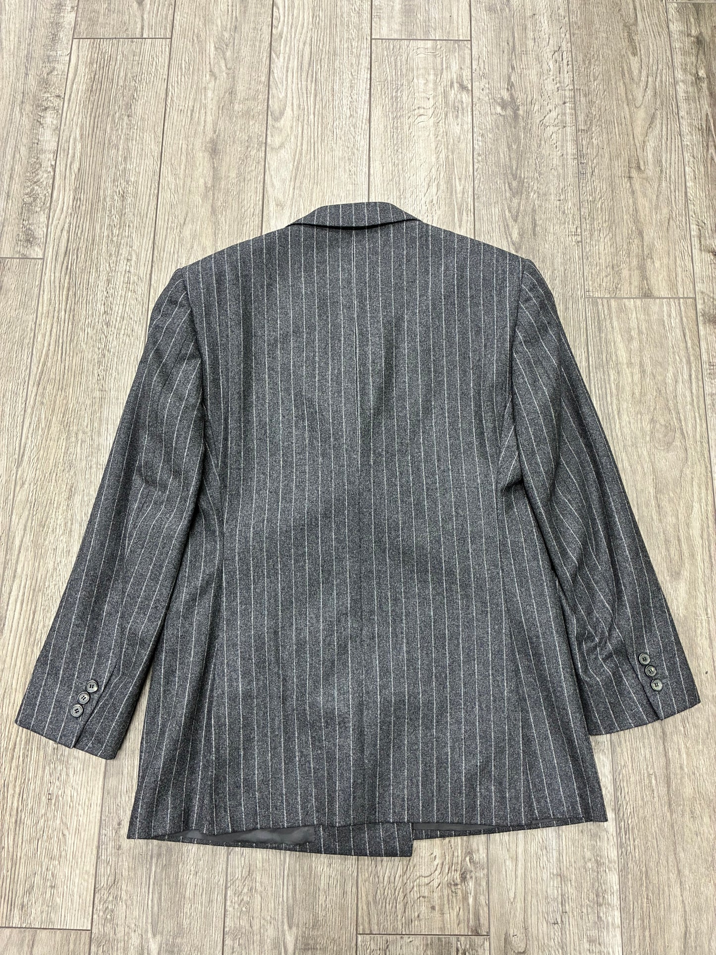 41R - Raf Simons Double-Breasted Wool-Blend Pinstripe Blazer