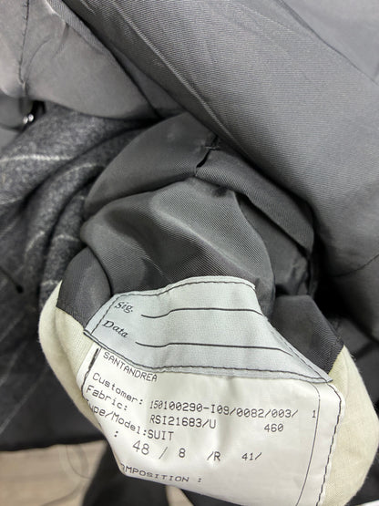 41R - Raf Simons Double-Breasted Wool-Blend Pinstripe Blazer