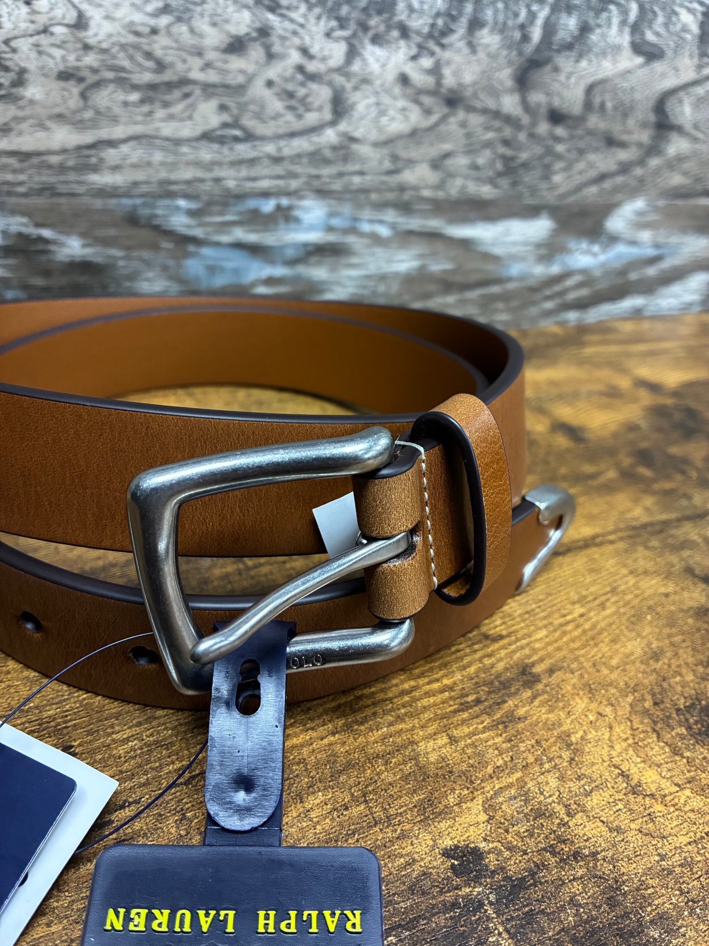 34 - Polo Ralph Lauren Western Style Brown Leather Belt