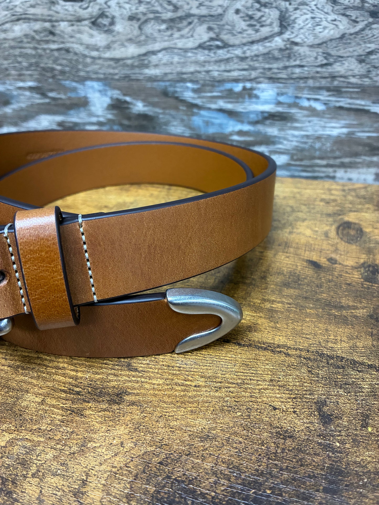 34 - Polo Ralph Lauren Western Style Brown Leather Belt