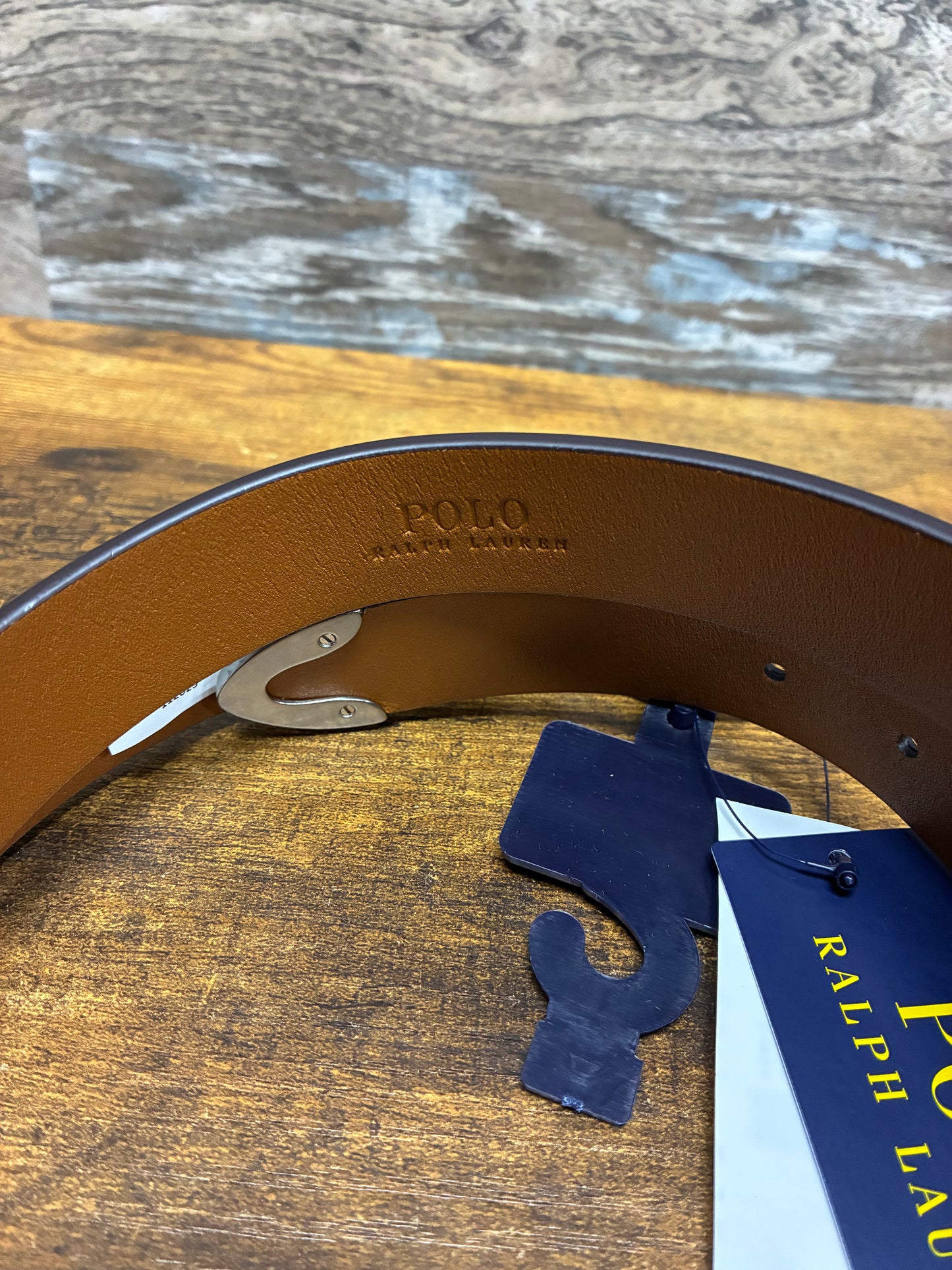 34 - Polo Ralph Lauren Western Style Brown Leather Belt