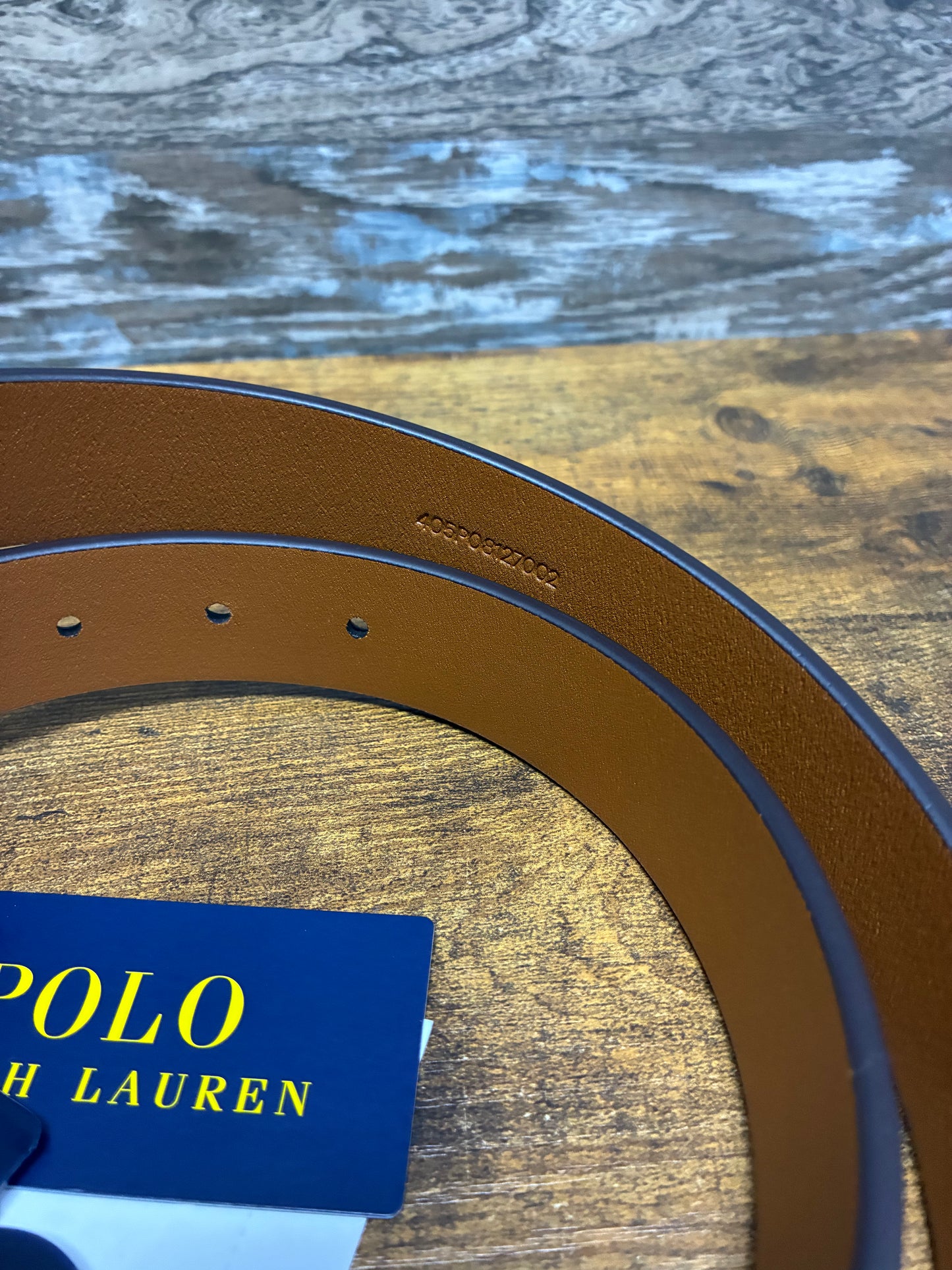 34 - Polo Ralph Lauren Western Style Brown Leather Belt