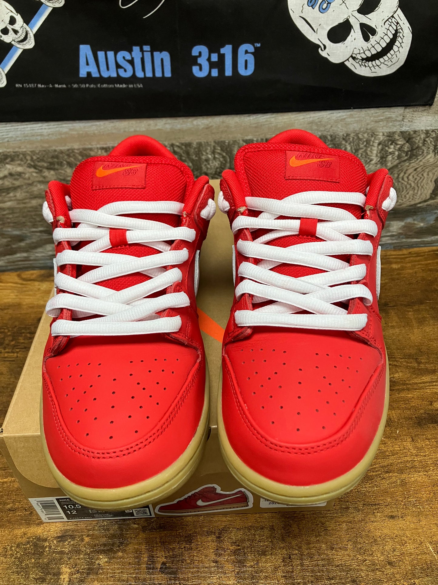 10.5 - Nike Dunk Pro SB Low University Red Gum