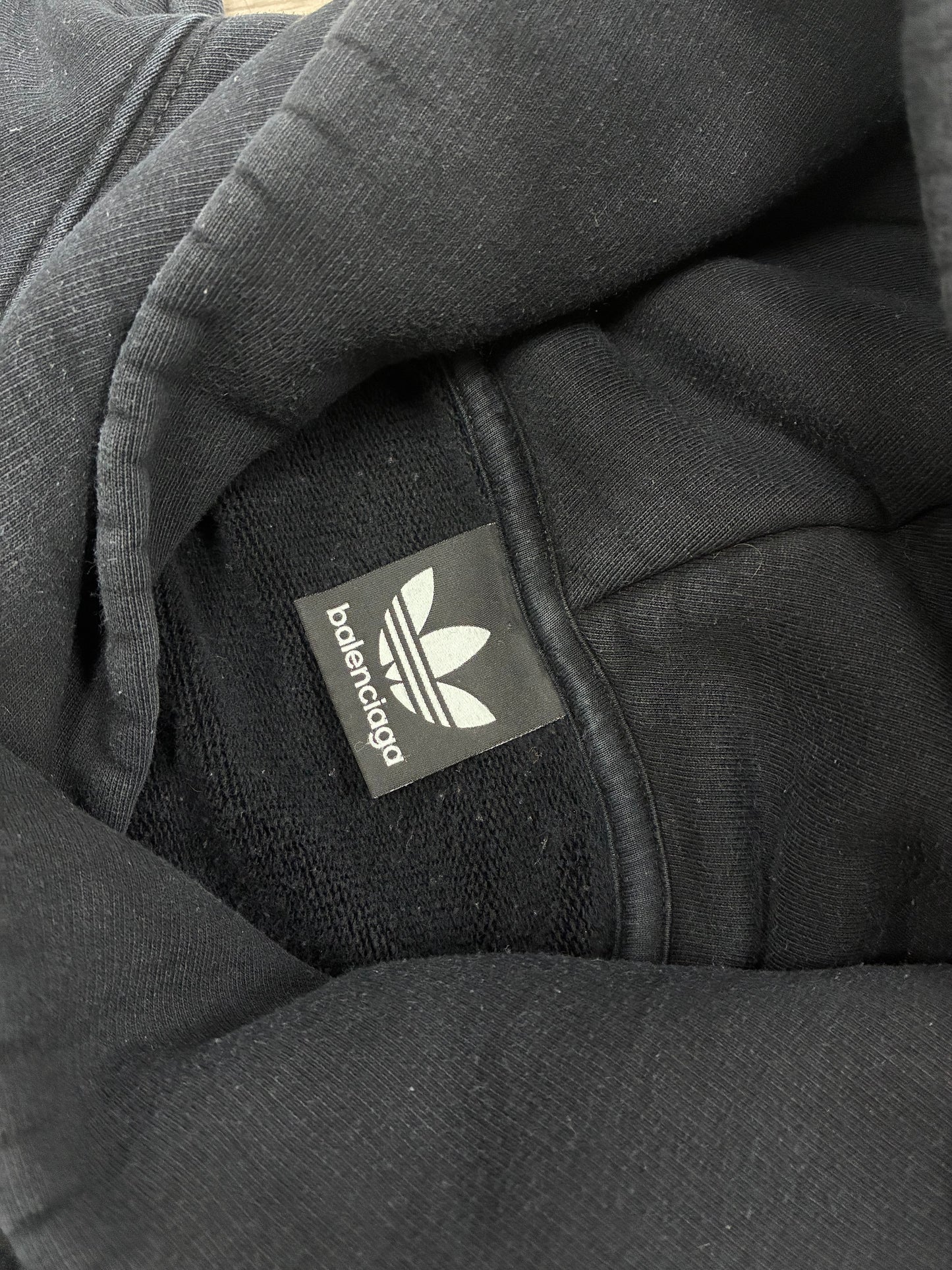 4 - Adidas Balenciaga Oversized Embroidered Logo Hoodie