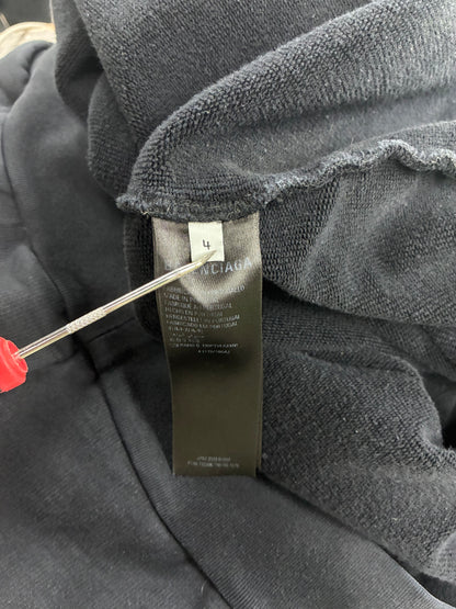 4 - Adidas Balenciaga Oversized Embroidered Logo Hoodie