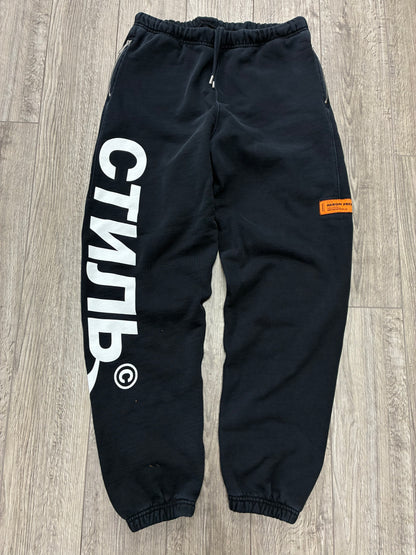 M - Heron Preston СТИЛЬ Black Logo Sweatpants