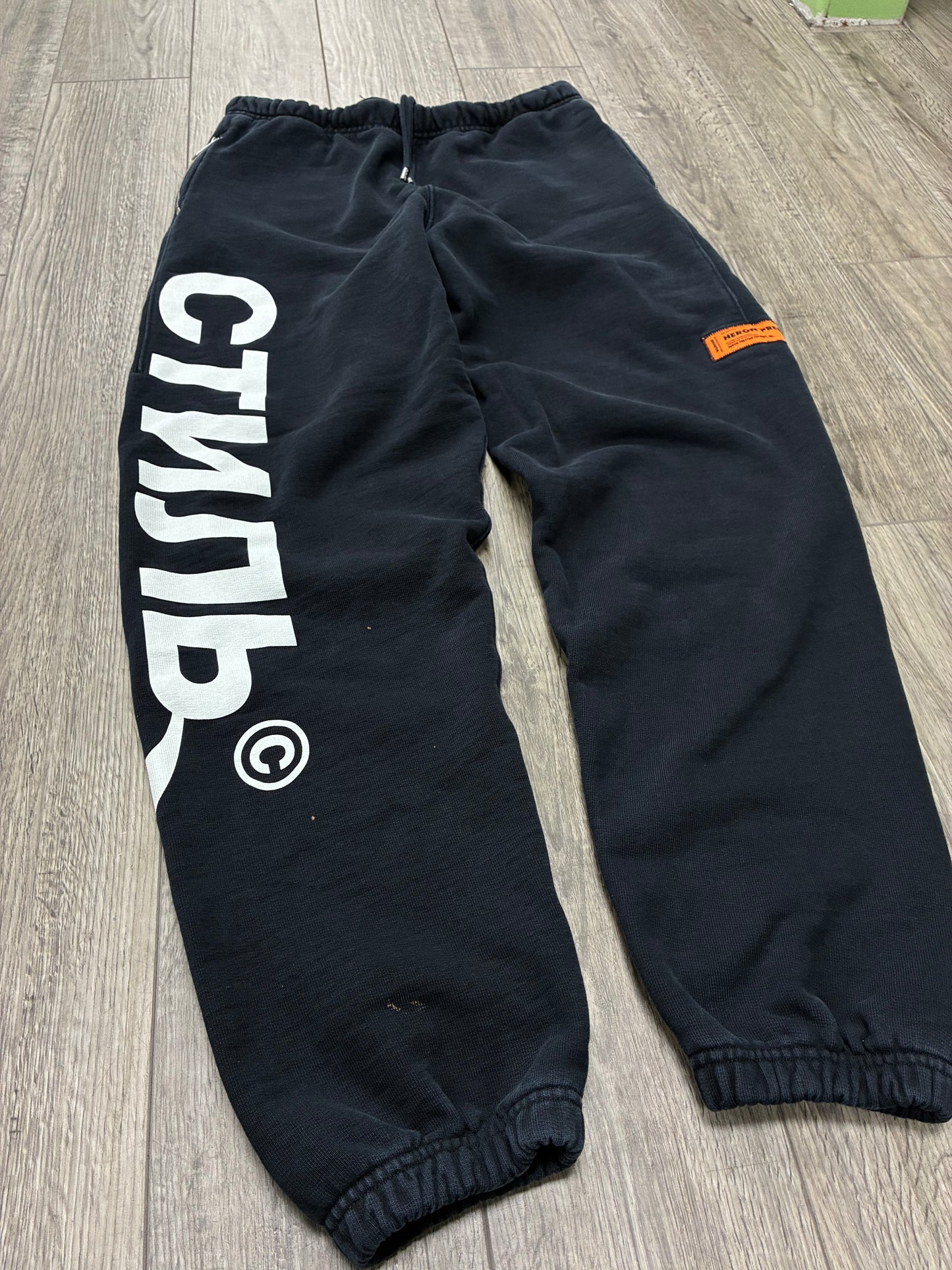 M - Heron Preston СТИЛЬ Black Logo Sweatpants
